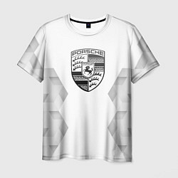 Футболка мужская Porsche white poly, цвет: 3D-принт