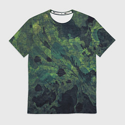 Футболка мужская Абстракция - green camouflage background, цвет: 3D-принт
