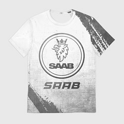 Футболка мужская Saab - white gradient, цвет: 3D-принт