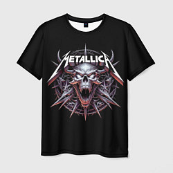 Футболка мужская Metallica - cool skull with horns, цвет: 3D-принт