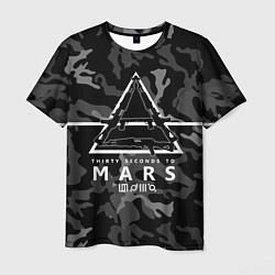 Футболка мужская 30 Seconds to Mars - poster, цвет: 3D-принт