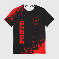 Футболка мужская Porto - red gradient вертикально, цвет: 3D-принт