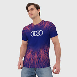 Футболка мужская Audi red energy, цвет: 3D-принт — фото 2