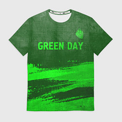 Футболка мужская Green Day - green gradient посередине, цвет: 3D-принт