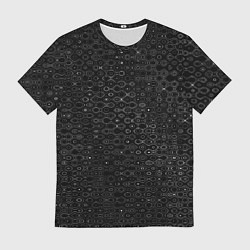 Мужская футболка Чёрный текстурный с узором