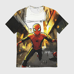 Футболка мужская Бегущий человек - паук, цвет: 3D-принт