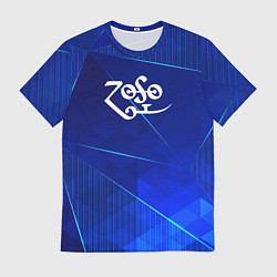 Футболка мужская Led Zeppelin blue poly, цвет: 3D-принт