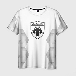 Футболка мужская AEK Athens white poly, цвет: 3D-принт