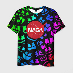 Футболка мужская Marshmello x NASA gradient, цвет: 3D-принт