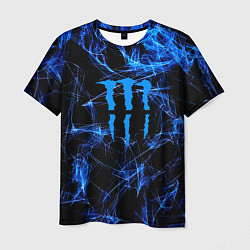 Футболка мужская Monster energy искры дымы, цвет: 3D-принт