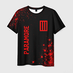 Футболка мужская Paramore - red gradient вертикально, цвет: 3D-принт
