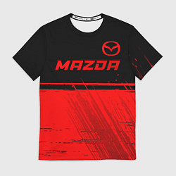 Футболка мужская Mazda - red gradient посередине, цвет: 3D-принт