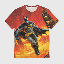 Футболка мужская Бэтмен застыл в воздухе, цвет: 3D-принт