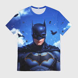 Футболка мужская Бэтмен синее небо, цвет: 3D-принт