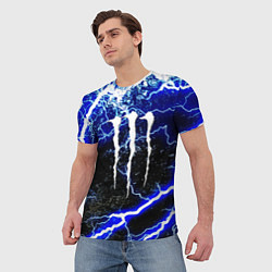 Футболка мужская Monster storm energy, цвет: 3D-принт — фото 2