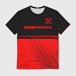 Футболка мужская CreepyPasta - red gradient посередине, цвет: 3D-принт