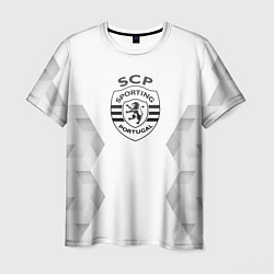 Футболка мужская Sporting white poly, цвет: 3D-принт
