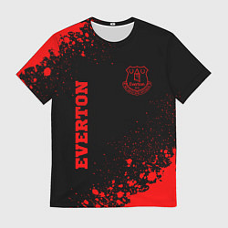 Мужская футболка Everton - red gradient вертикально