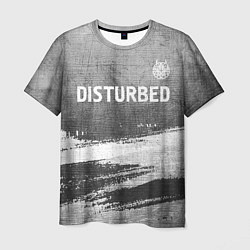 Футболка мужская Disturbed - grey gradient посередине, цвет: 3D-принт