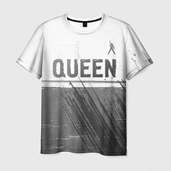 Футболка мужская Queen - white gradient посередине, цвет: 3D-принт