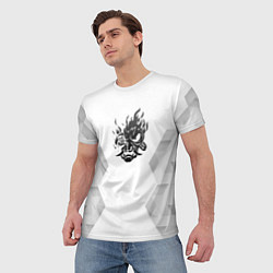 Футболка мужская Cyberpunk 2077 white poly, цвет: 3D-принт — фото 2