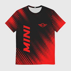 Мужская футболка Mini - red gradient вертикально