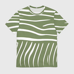Мужская футболка Полоски зеленой зебры