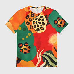 Футболка мужская Анималистичный африканский паттерн, цвет: 3D-принт