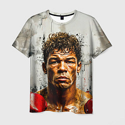 Футболка мужская Артуро Гатти на сером, цвет: 3D-принт