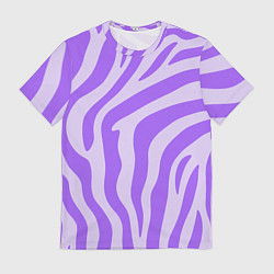Мужская футболка Лавандовый тигровый паттерн