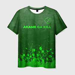Футболка мужская Akame ga Kill - green gradient посередине, цвет: 3D-принт