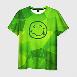 Футболка мужская Nirvana green poly, цвет: 3D-принт
