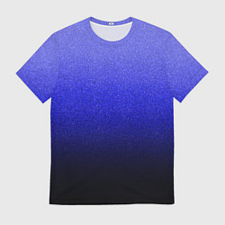 Мужская футболка Градиент индиго из синего в чёрный