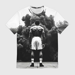 Футболка мужская Мухаммед Али в черном дыму, цвет: 3D-принт