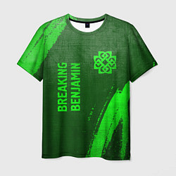 Футболка мужская Breaking Benjamin - green gradient вертикально, цвет: 3D-принт