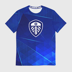 Футболка мужская Leeds United blue poly, цвет: 3D-принт