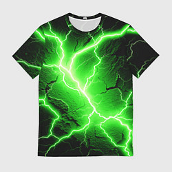 Мужская футболка Color green black