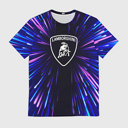 Футболка мужская Lamborghini neon energy, цвет: 3D-принт