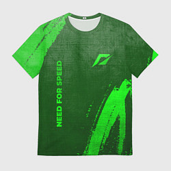 Футболка мужская Need for Speed - green gradient вертикально, цвет: 3D-принт