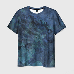 Футболка мужская Абстракция - dark blue sea stone, цвет: 3D-принт
