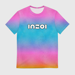 Футболка мужская Inzoi розово-голубой фон, цвет: 3D-принт