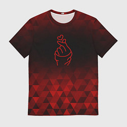 Футболка мужская K Pop red poly, цвет: 3D-принт