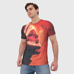 Футболка мужская Скафандр Чужого на девушке, цвет: 3D-принт — фото 2