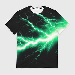 Футболка мужская Lightning green, цвет: 3D-принт