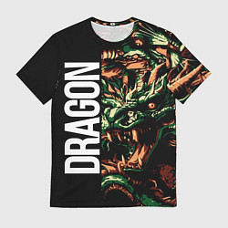 Футболка мужская Татуировка дракона ирезуми, цвет: 3D-принт