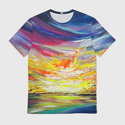 Футболка мужская Scarlet rays of sunset, цвет: 3D-принт