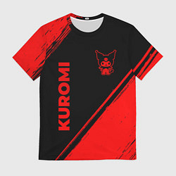 Футболка мужская Kuromi - red gradient вертикально, цвет: 3D-принт