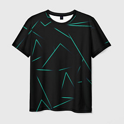 Футболка мужская Color turquoise line, цвет: 3D-принт
