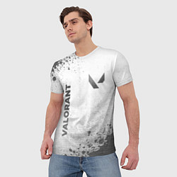 Футболка мужская Valorant - white gradient вертикально, цвет: 3D-принт — фото 2