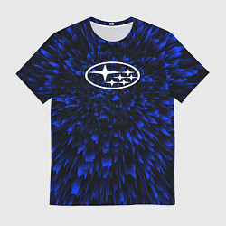 Футболка мужская Subaru blue energy, цвет: 3D-принт